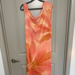 Orange Floral - Wedding Guest Dress